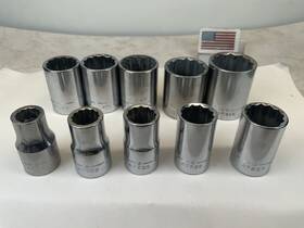L-509-g Craftsman 1/2 Drive Sockets 12pt Shallow - 10pc 7/16 Inch -1 Sae Usa