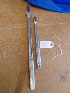 W-44363 Craftsman Lot Of 2 Flex-handle Breaker Bars - 3/8 Inch And 1/2