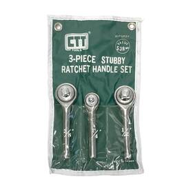 Aspsr3p Ctt Tools Vintage 3-piece Stubby Ratchet Handle Set Made In Taiwan