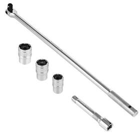 Dakcos 774696554702 24inch Breaker Bar 1/2inch Drive Flex Handle With 171921mm Socket And 6inch Exte