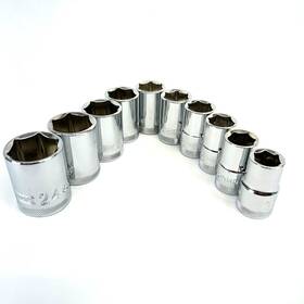 86-524d Dewalt 1/2 Drive Metric Sockets 6pt 10pc