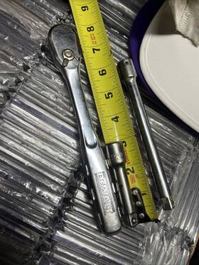 Dwmt17131 Dewalt Polished Chrome Ratchet 3/8 Inch Drive 2 Extensions Craftsman