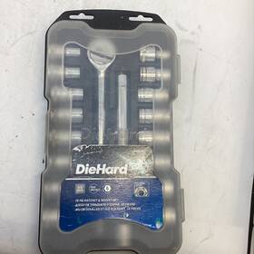 Go1068018 Diehard Dh50106 19 Piece Ratchet And Socket Set 1/2 Inch Drive Metric Sae