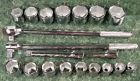 Drive Set Big 4 21pc. " Truck Metric Sockets Ratchet 3 50mm Socket Upto Tool
