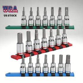 Duratech 820909680963 Bit Socket Set 3/8 Inch Torx Drive 21 Pieces Premium Cr-v