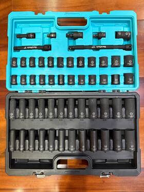 Dtimss055a Duratech 55-pc Impact Socket Set Sae/metric 1/2 Inch 6-point Std/deep Sockets