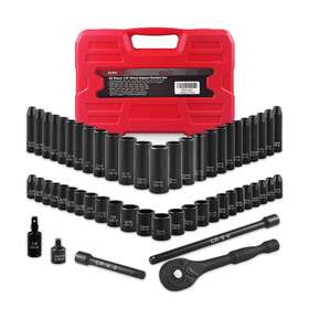 Ec015 Eaceliy 55pcs 1/4 Inch Socket Sets Deep/shallow Impact Including 72