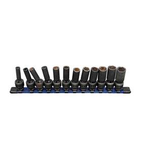 E041627 Expert 12-pc 3/8 Inch Drive 6pt Metric Universal Deep Impact Socket Set