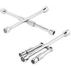 Generic 4 Way Folding Tire Rim Auto Car Lug Nut Wrench Lugnut Bendable Fold Up Stowable 789611022020