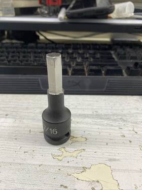 2914f Grey Pneumatic 1/2 Inch Drive X 7/16 Hex Driver Impact Socket