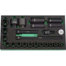 983630036 Heyco Metric Impact 1/2 Inch Drive Socket Set 23 Pieces