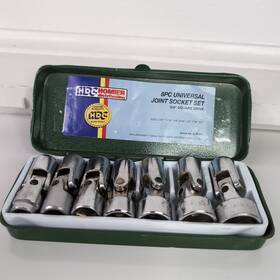 J-30307 Homier 7pc Universal Joint Socket Set 3/8 Inch Square Drive 6pt 3/8-3/4