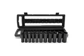 Husky 037103364920 1/2 Inch Drive Deep Impact Socket 11 Piece Set With Black Storage Case