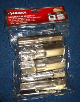 1003002665 Husky Shower Valve Double Sided Socket Set 5 Piece With Bar Handle #1003002665