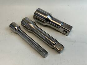 20220 Husky 3pc Socket Extensions 1/4 X 3 3/8 1/2 2-1/2 Inch Usa Made
