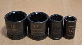 20510p Husky 4 Black Spline Socket 17mm 18mm 7/16 10mm