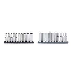 Husky 313057577570 1/4 Inch Drive Deep Sae/mm Socket Set 20-piece