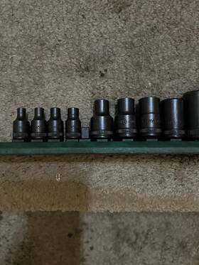 87415m Husky 10 Piece Metric Steel Socket Set Black Standard Length With Holder