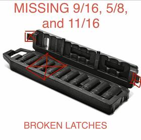 H2ddimp11pcsn Husky 1/2 Inch Drive Sae 6-point Deep Impact Socket Set With Storage Case