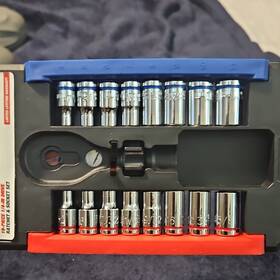 43232 Hyper Tough 19 Piece 1/4 Inch Drive Sae And Metric Ratchet Socket Set