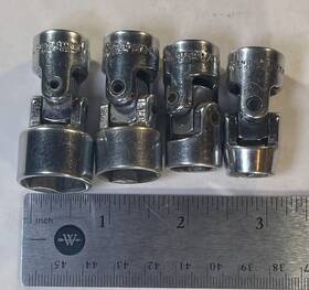 2722uv Indestro 2714uv Vintage Super 3/8 Inch Drive Swivel Socket 4 Pc Set 2720 2716 2714