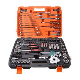 Jiuzhouxin 780748192037 121 Pcs 1/4 Inch 3/8 1/2 Drive Impact Socket Set Mechanic Tool With 72 Rat
