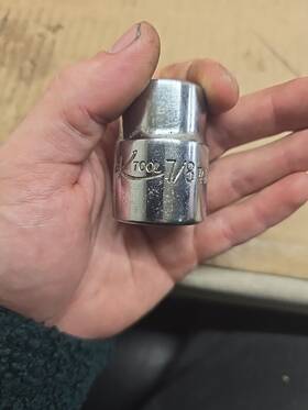 K-tool International 963041021314 3/4 Inch Drive Standard 6 Point 7/8 Chrome Socket
