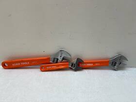 0507-10 Klein Tools 092644190247 3 Pc 0507-06 0507-08 Adjustable Wrench Set