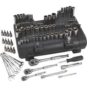 2492854 Klutch Mechanics Socket Set 97-pc. 1/4 Inch 3/8 And 1/2 Drive Sae &