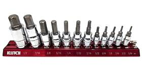 2924371 Klutch Hex Bit Socket Set 12-pc. Sae - Fast Shipping