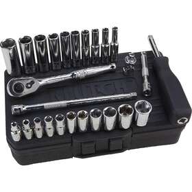 73247 Klutch 1/4 Inch -drive Socket Set - 26-pc Sae