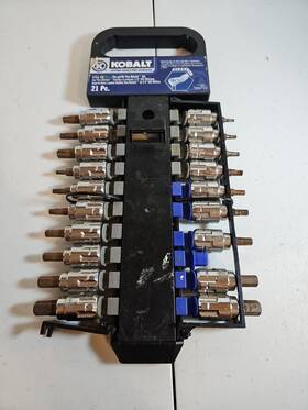 Kobalt 082171223549 3/8 Inch Drive Allen/torx Bit Driver Socket Set Missing 7 Mm Allen Sae/metric