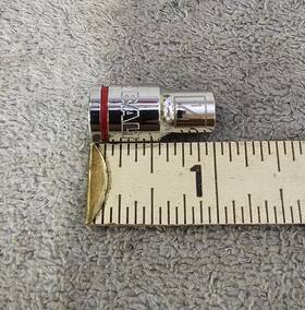 337774 Kobalt 1/4 Inch Chrome 6 Point Shallow Socket Drive Red Line
