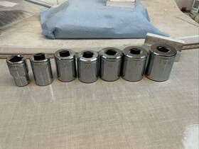 16max Kobalt D4119 7pc Lot - 1/2 Drive 6pt Sae Sockets 1/2min 1-1/16max