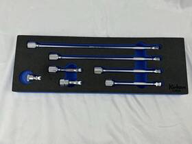 Pm-hnd-1032-00-f-bl Koken Mint Blue Foam 3/8 Inch Dr Wobble-fix Extension Made In Japan 7 Pieces