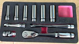 Nbe3-075 Ktc Ntb3l10a Nepros 9.5sd Deep Socket Wrench Set Nb3l-08 Nbr390 Nbj3