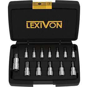 Lexivon 840025201163 Juego De Dados Con Punta Torx Aleacion Acero S2 Premium Star T8
