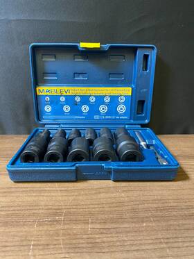 Xs006 Mablevi 13 Pieces Impact Bolt And Nut Remover Set With Solid Storage Case