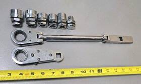 Wa28a Mac & Snap On Vrf Tools Pass Thru Flex Head Ratchet Front End And