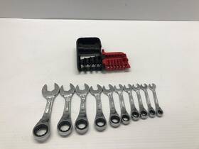 Pttray-10sti Mac Tools 10pc Sae Stubby Reversible Ratcheting Wrench Set 12 Point