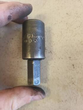 S146d Mac Tools 1/2 Inch Drive 3/16 Hex Bit Driver Socket Allen Wrench Usa Made
