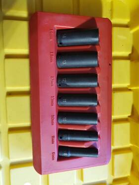 Smmdmp76pt Mac Tools Metric Magnetic Impact Socket Set 1/4 Inch Drive 6 Point