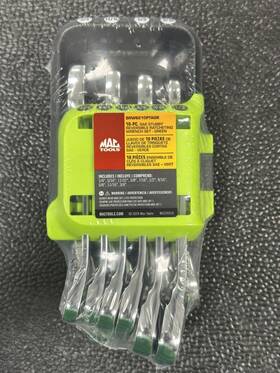 Srws210ptagr Mac Tools 10-pc. Sae Stubby Reversible Ratcheting Wrench Set - 12-pt Pd1112103