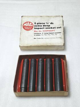 Svdp56dpt Mac Tools 5 Pc. Extra Deep 6 Pt. Impact Socket Set Inch Long 1/2 Drive