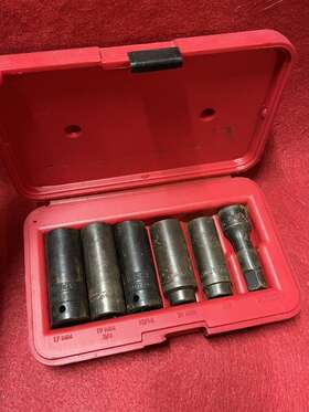 Sxt10lra Mac Tools 6 Pc Deep Thinwall Impact Socket Set With Case Dts6-set