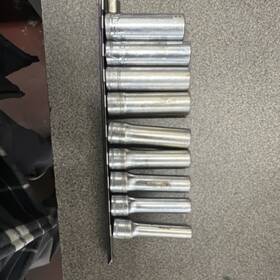 V10s Mac 10-piece Metric Socket Set Chrome Alloy Steel Silver Standard