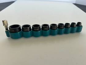 Makita 445013332336 Impact Xps Socket Set Sae With Standard Sa 10-piece / Holder See Pics