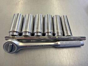 Cjl007023 Matco Tools 8r8n 3/8 Inch Ratchet With Db 6 Pc Deep Socket Set