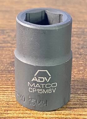 Cp15m6v Matco Tools Adv 1/2 Inch Drive 6 Point 15mm Shallow Impact Socket - Usa Made