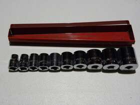 Sc108r Matco Tools Rare Vintage Set Of 1/2 Inch Drive 8 Point Socket 3/8 - 1